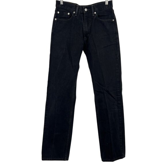 Levis 505 Mens Black Straight Fit Denim Jeans 29 x 32 Cotton Casual Classic EUC - Picture 1 of 9